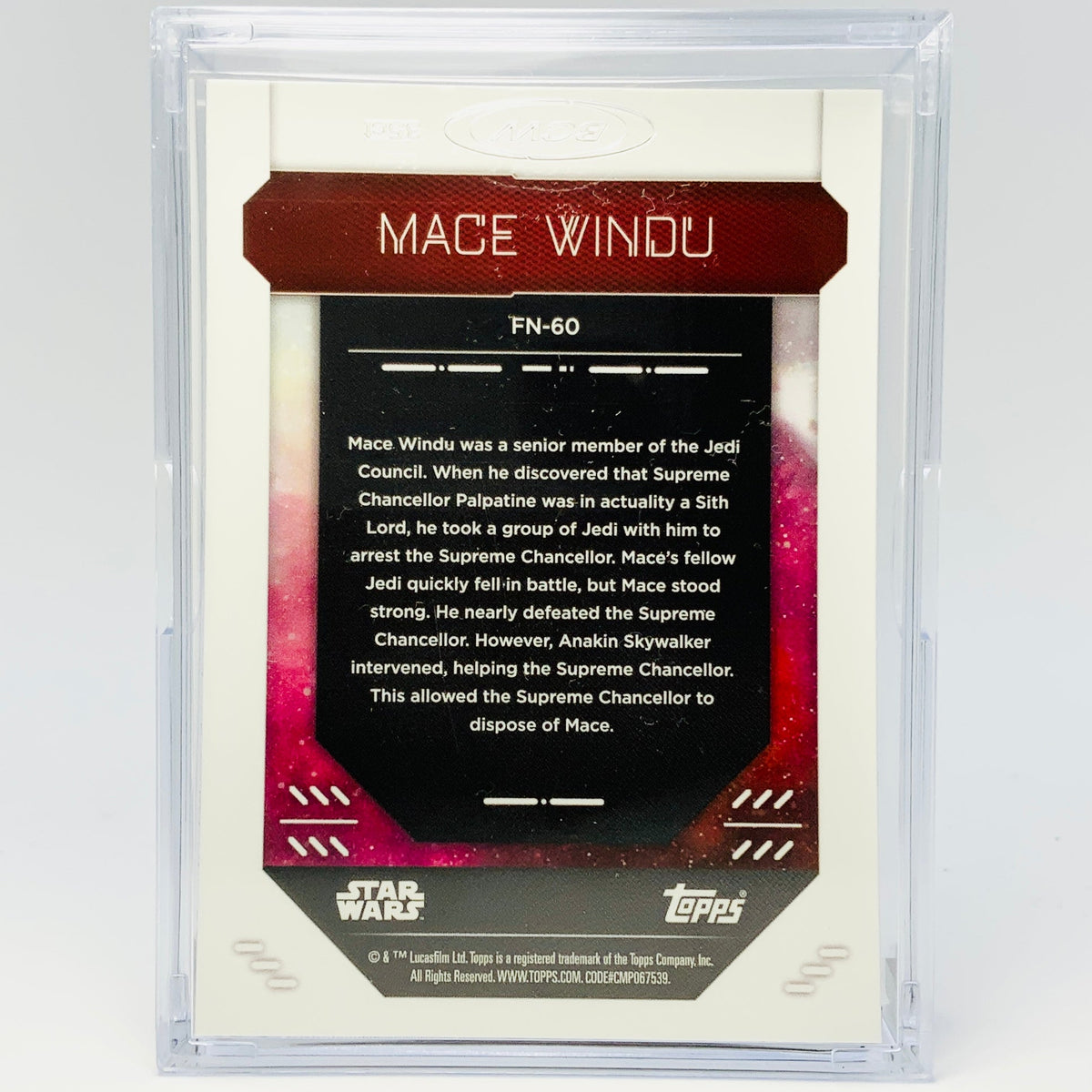 Mace Windu with Trading Card & Collector’s Case