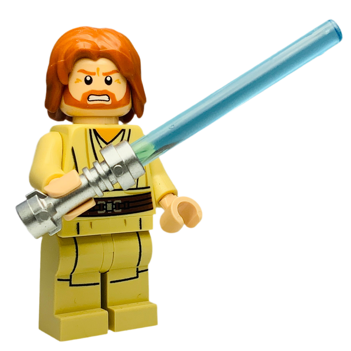 Obi-Wan Kenobi (Mid-Length Tousled with Center Part Hair) sw0489, LEGO® Star Wars Minifigure