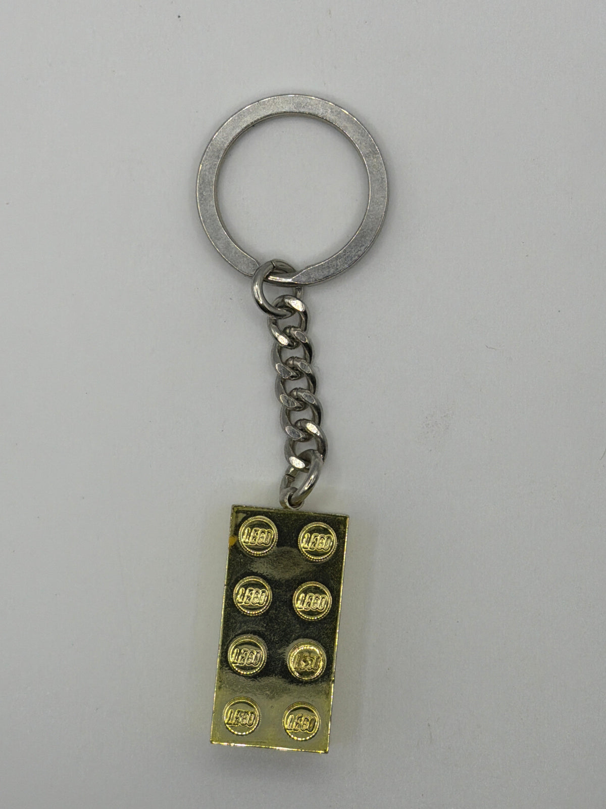 Chrome Gold LEGO® 2x4 Brick Key Chain 850808