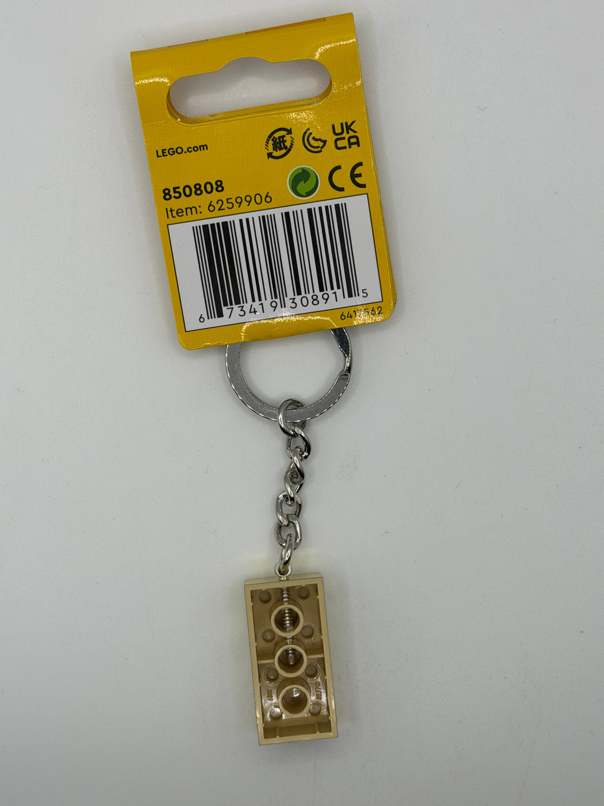 Chrome Gold LEGO® 2x4 Brick Key Chain 850808