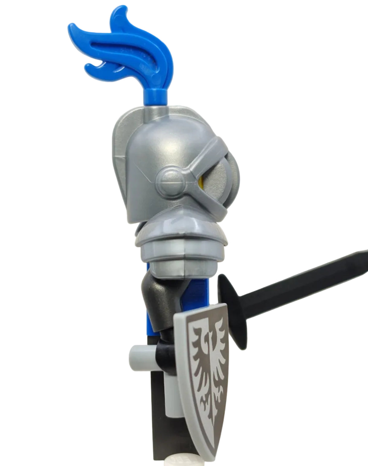 Modern Black Falcon Knight with Grille Helmet, abcastle002 - LEGO® Castle Minifigure