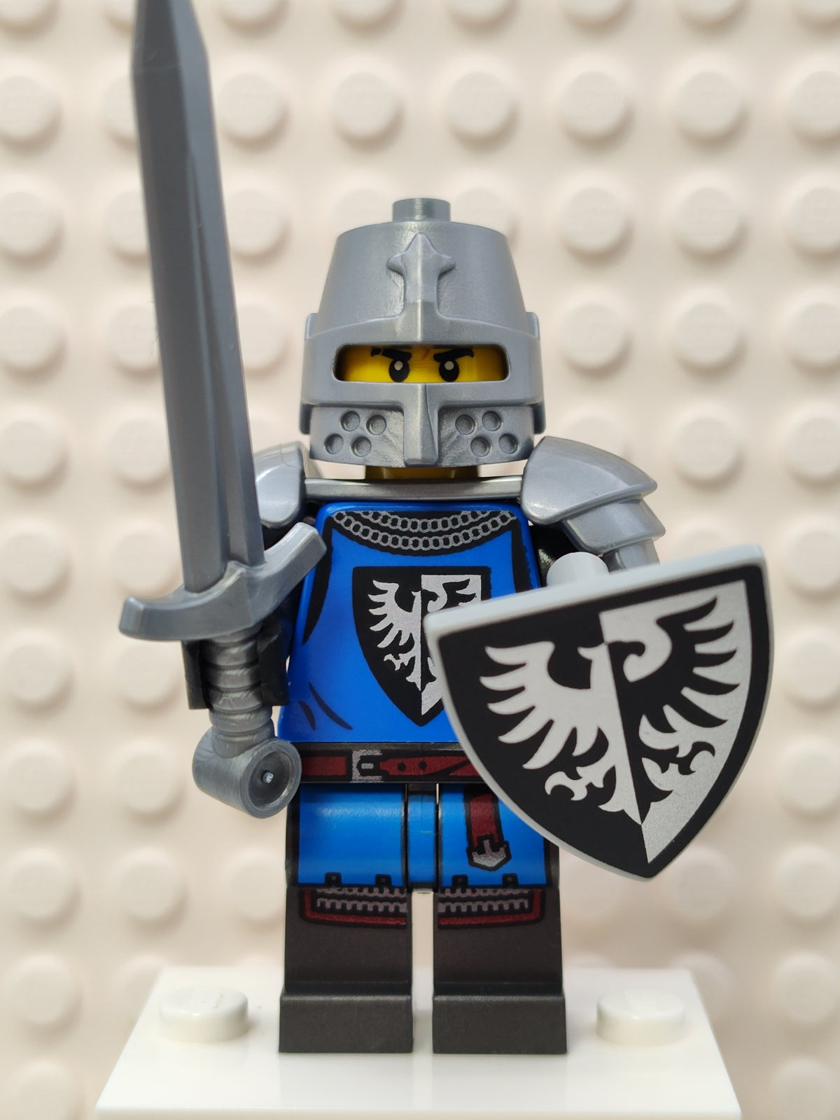 Modern Black Falcon Knight with Slit Helmet