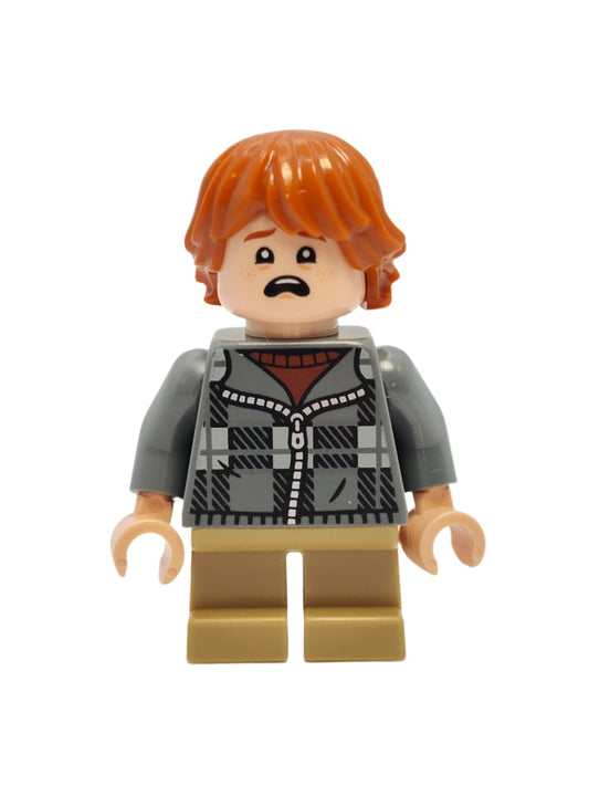 Ron Weasley - Dark Bluish Gray Plaid Jacket, hp496, LEGO® Harry Potter™ Minifigure