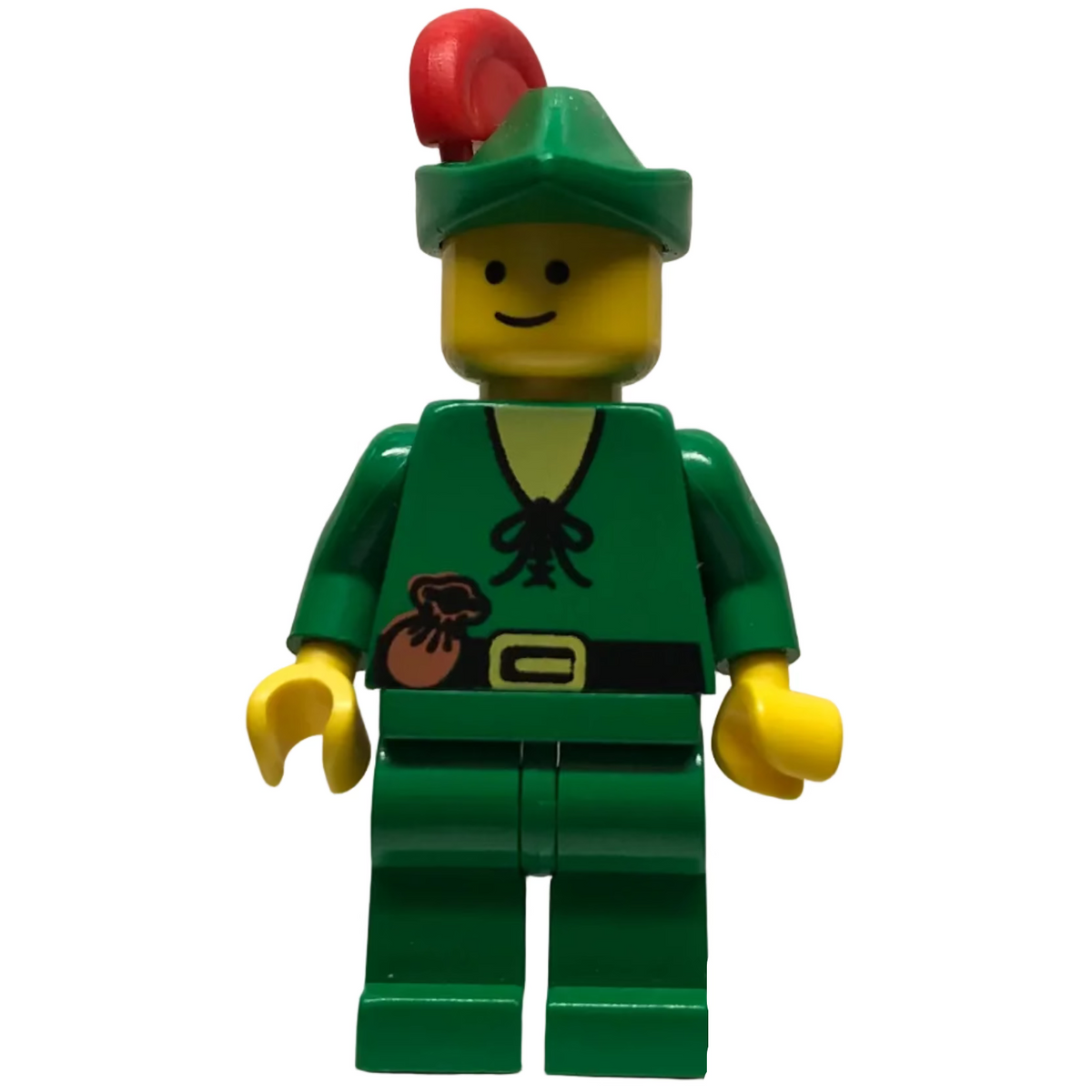 Forestman, Pouch, Green Hat, Red Plume, cas126 - LEGO® Castle Minifigure